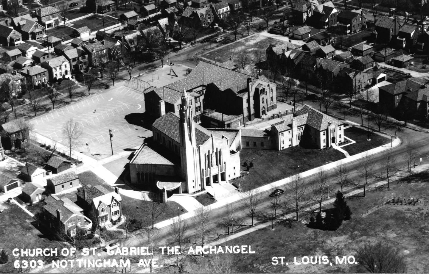 Black and White Photo of St. Gabriel School